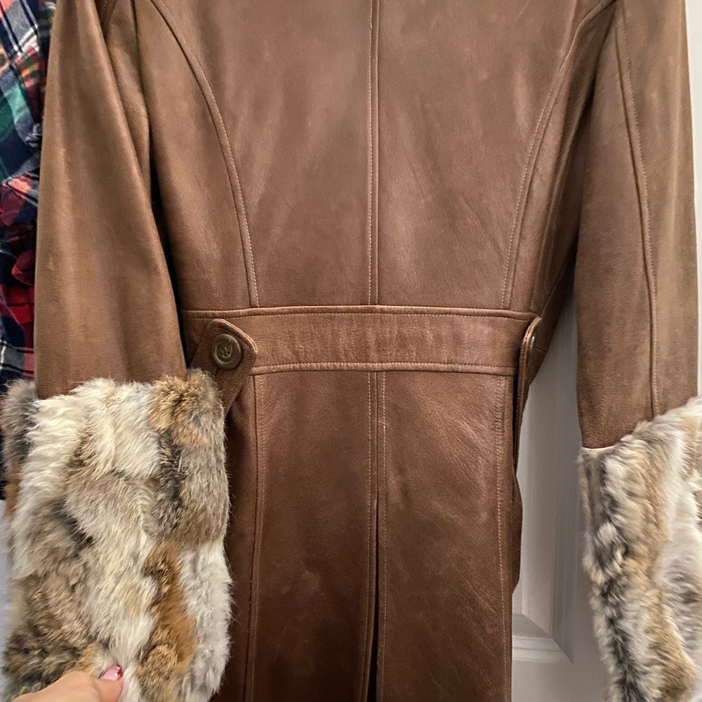 Guess fur/ leather jacket
